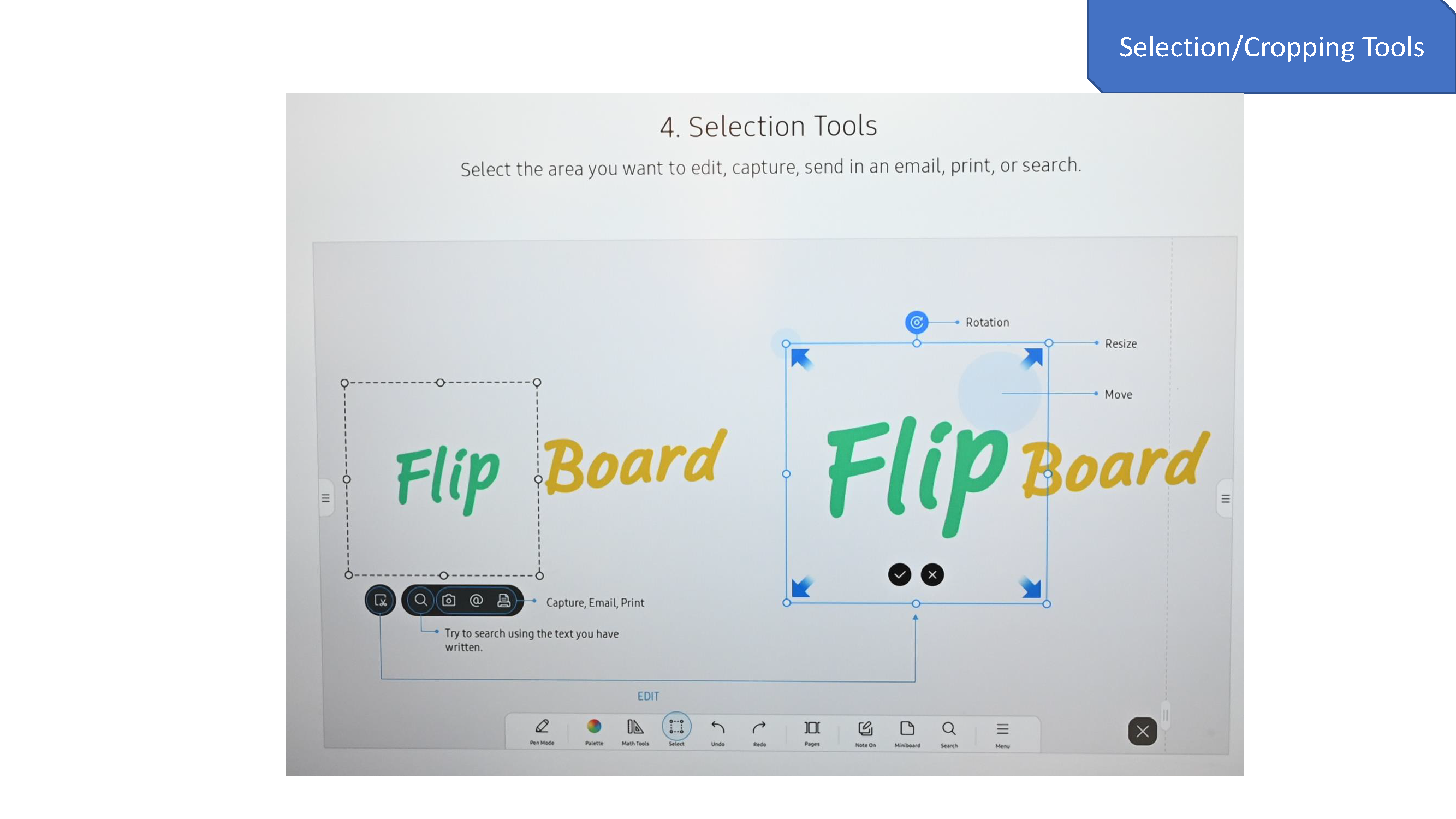 Selection Tools Interface